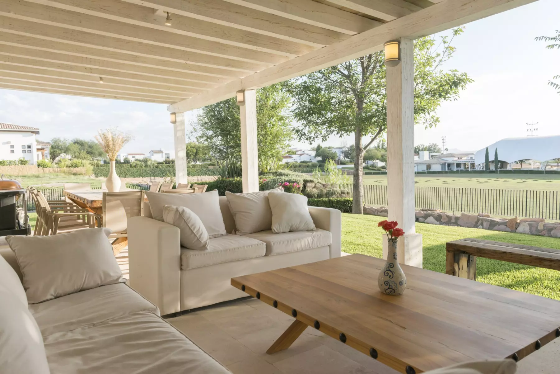 Luxury outdoor living at Casa Huizache, San Miguel de Allende.